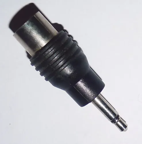 75 ohm IEC female naar 3,5mm jack verloopje voor portable TV