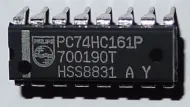 74HC161P Philips synchronous presettable binary counter