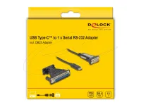USB-C - RS-232 adapter FTDI chipset (9p D / 25p D)