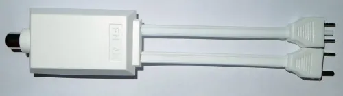 75 -> 300 ohm wisselfilter scheidingsfilter AM/FM steker platte pennen IEC