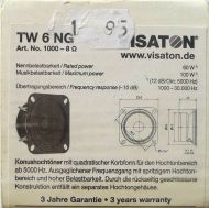 Visaton TW6 NG tweeter 6cm 8 ohm 60W