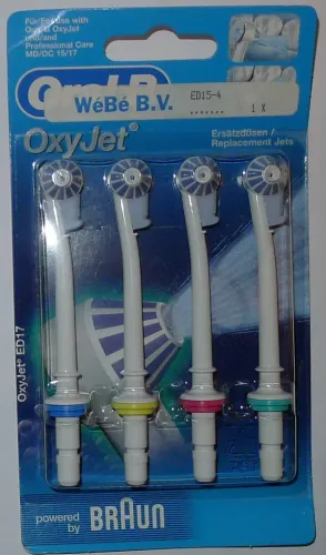 Oral-B Oxyjet ED17 set van 4 opzetspuitstukjes